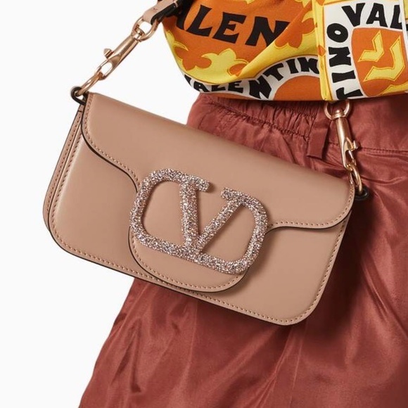 Valentino Loco Small Shoulder bag With Crystal Encrusted Large Logo NWT - Picture 6 of 15
